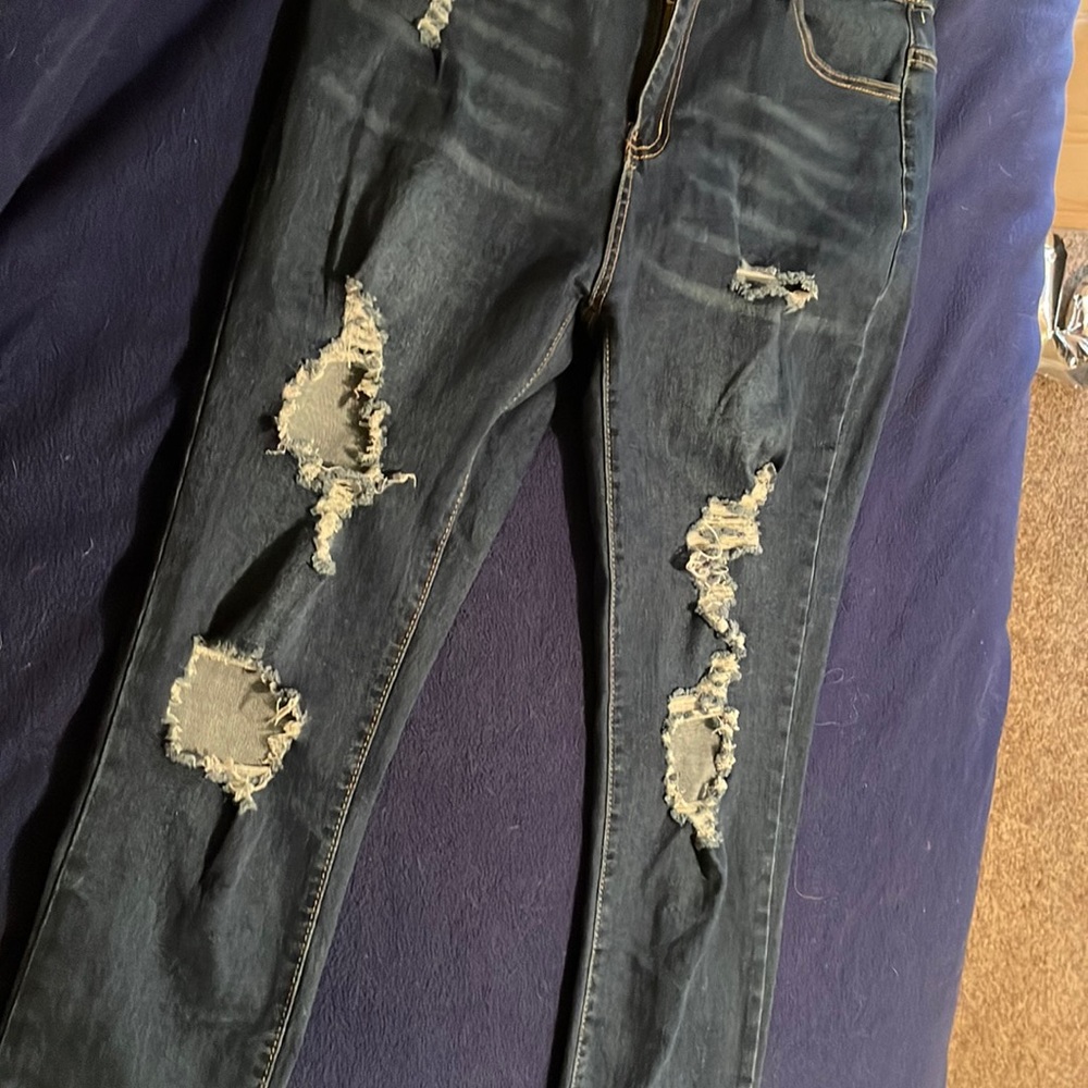 Dark blue jeans